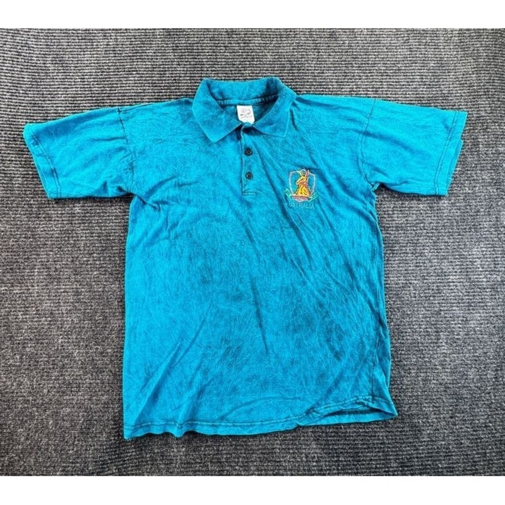 Platypus Polo Shirt Mens Small Blue Australia National Rugby League Kangaroos
